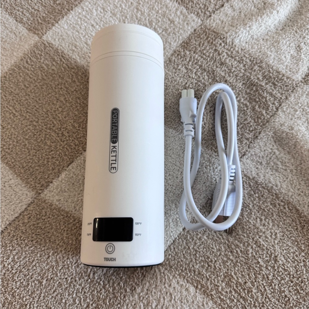 Amazon White Portable Kettle with Touch Control